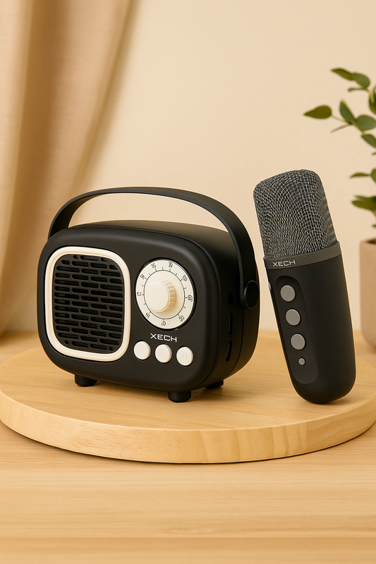 XECH - Retro Jam Rechargeable Karaoke Party Speaker