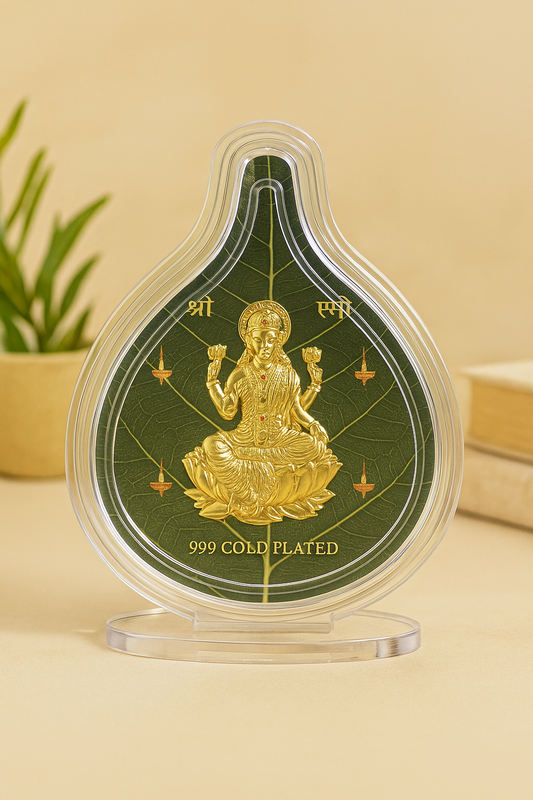Goddess Laxmi (Gold-Plated Emblem)