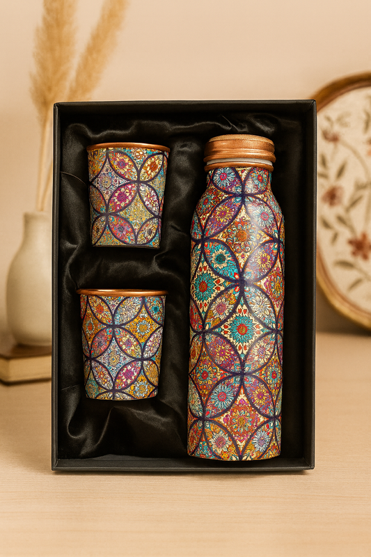 Multicolour Mandala Copper Gift Set