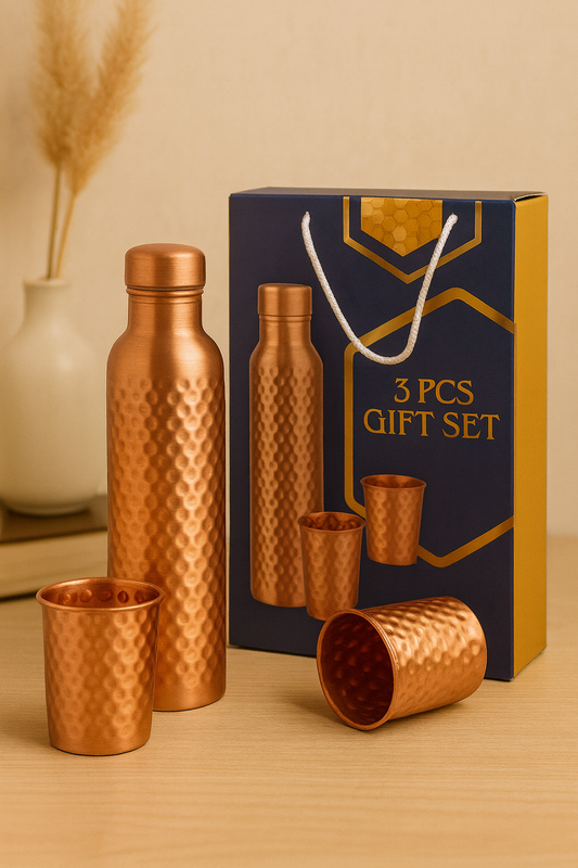 Hammered Copper Gift Set (3 pcs – Variant A)