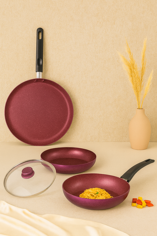 Wonderchef Bandhan Non-Stick Cookware Gift Set (3-Piece)